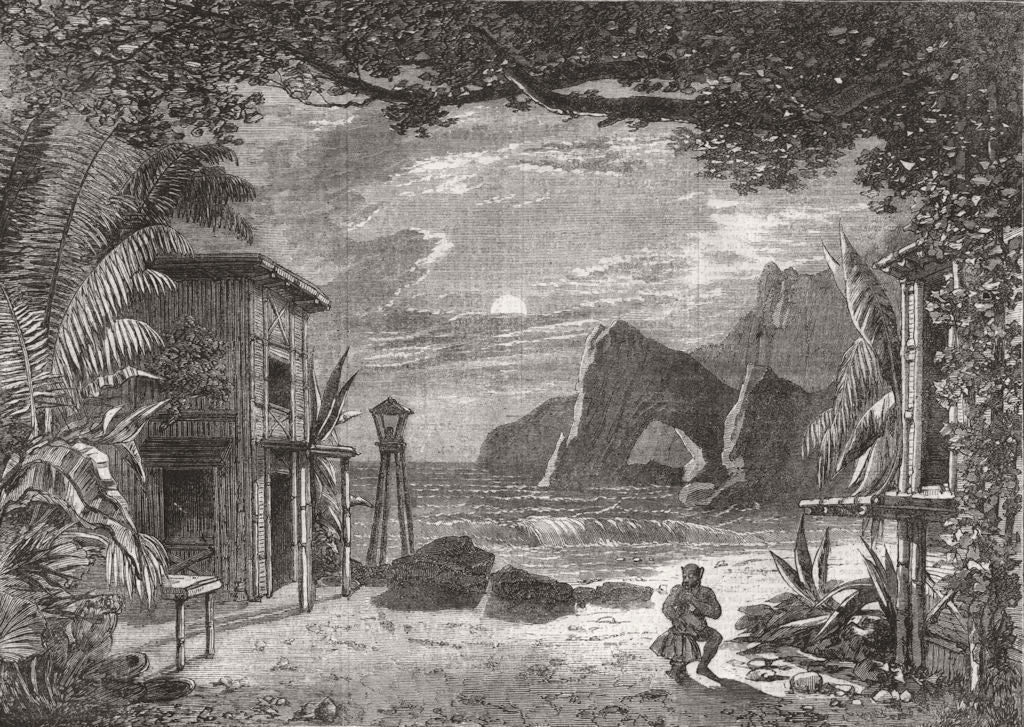 BRAZIL. Blondin's Pantomime. Planter's house ape nursing planter's child 1862